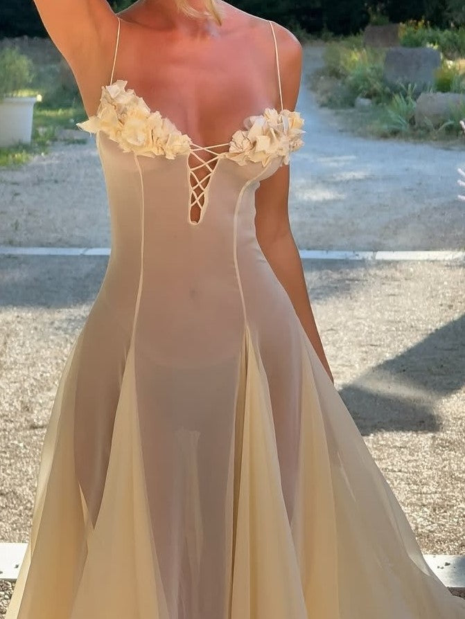 Cream White Strapless Draped Midi Dress