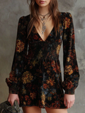 Autumn Tapestry Long Sleeve Mini Dress