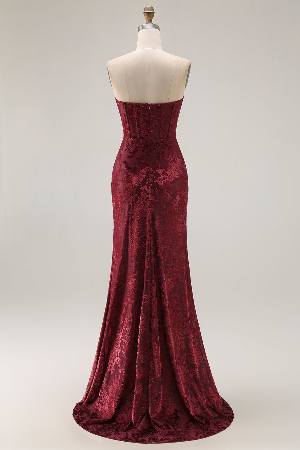 Peacock Green Velvet Mermaid Corset Long Wedding Guest Dress with Slit