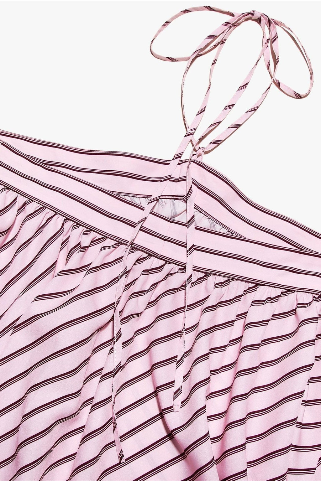 Elegant Striped Halter Mini Dress