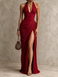 Minette Maxi Dress - Deep Red