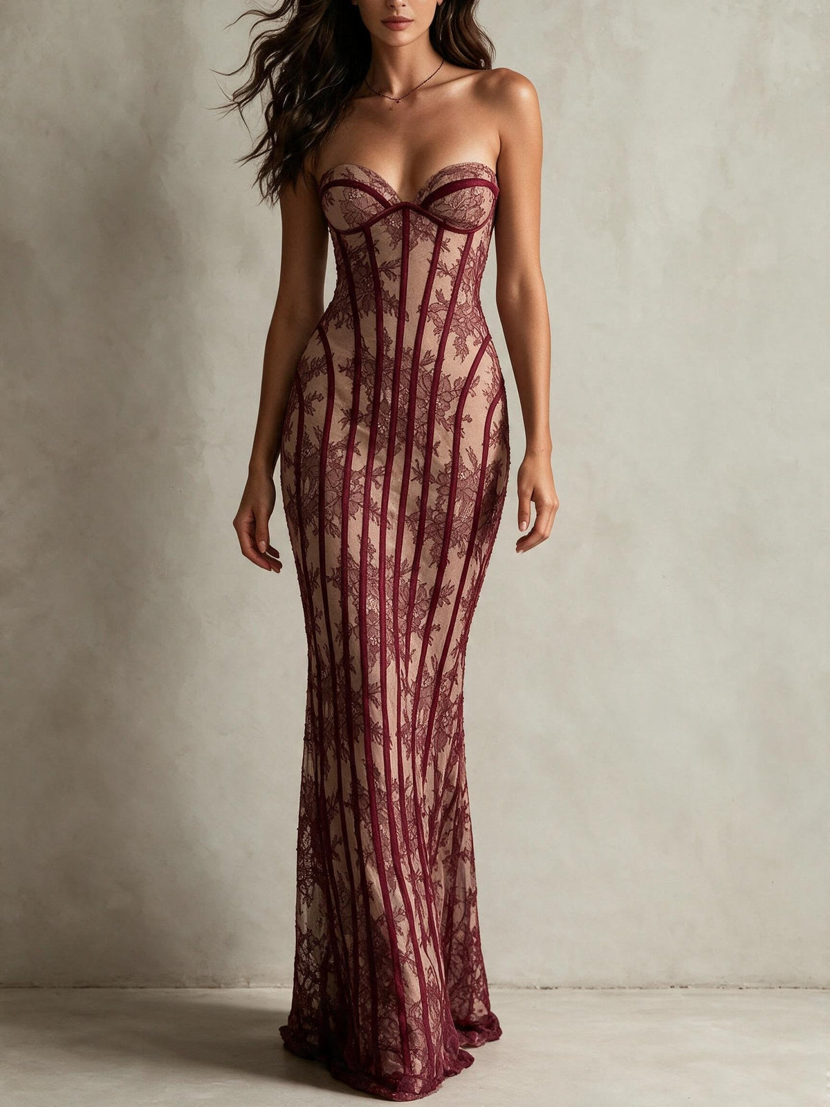Sian Maxi Dress - Burgundy