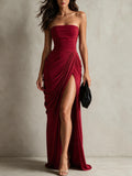 Cyra Maxi Dress - Deep Red
